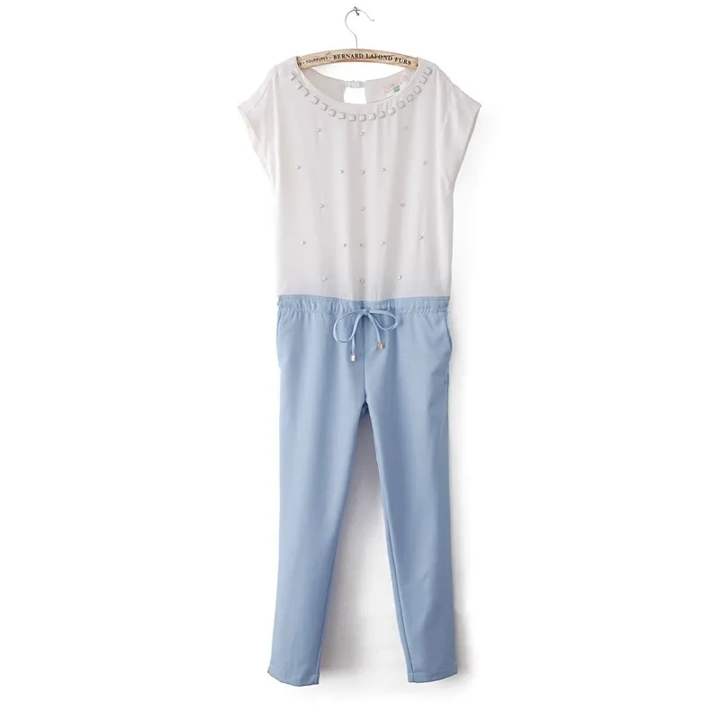 summer new fashion chiffon handmade nail drill wild loose stitching jumpsuit pants, casual street was thin Siamese feet pants
summer new fashion chiffon handmade nail drill wild loose stitching jumpsuit pants, casual street was thin Siamese feet pants