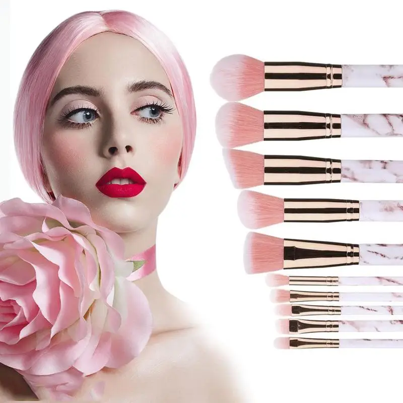 10PCS Marble Print Makeup Brush Set for Eyeshadow Foundation Powder Blush Eyebrow Brush Make Up Brush Set Cosmetic Beauty Tools
10PCS Marble Print Makeup Brush Set for Eyeshadow Foundation Powder Blush Eyebrow Brush Make Up Brush Set Cosmetic Beauty Tools