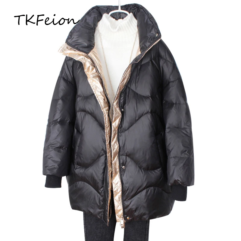 Women Autumn Winter Warm Jackets Duck Down Filler 2019 Ladies Fashion Overcoat Stand Collar Female Loose Coat Purple,Black,Blue
Women Autumn Winter Warm Jackets Duck Down Filler 2019 Ladies Fashion Overcoat Stand Collar Female Loose Coat Purple,Black,Blue