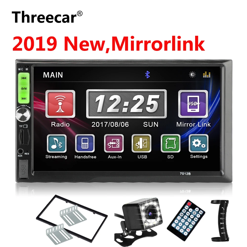2 din car radio 7" HD Player MP5 Touch Screen Digital Display Bluetooth Multimedia USB 2din Autoradio Car Backup Monitor
2 din car radio 7" HD Player MP5 Touch Screen Digital Display Bluetooth Multimedia USB 2din Autoradio Car Backup Monitor