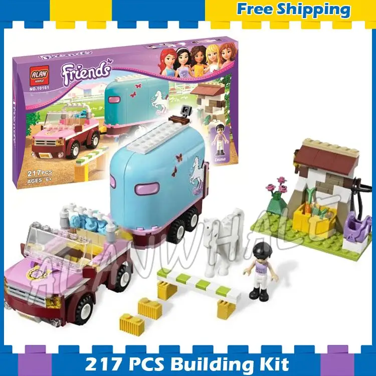 217pcs Friends Heartlake City Emmas Horse Trailer 10161 Model Building Blocks Lovely Children Gifts sets Compatible With Lego
217pcs Friends Heartlake City Emmas Horse Trailer 10161 Model Building Blocks Lovely Children Gifts sets Compatible With Lego