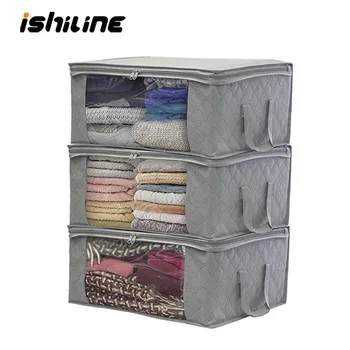 3pcs Non-Woven Folding Storage Box Home Visible Clothes Quilt Organizer wardrobe clothing finishing Case dust bag
3pcs Non-Woven Folding Storage Box Home Visible Clothes Quilt Organizer wardrobe clothing finishing Case dust bag