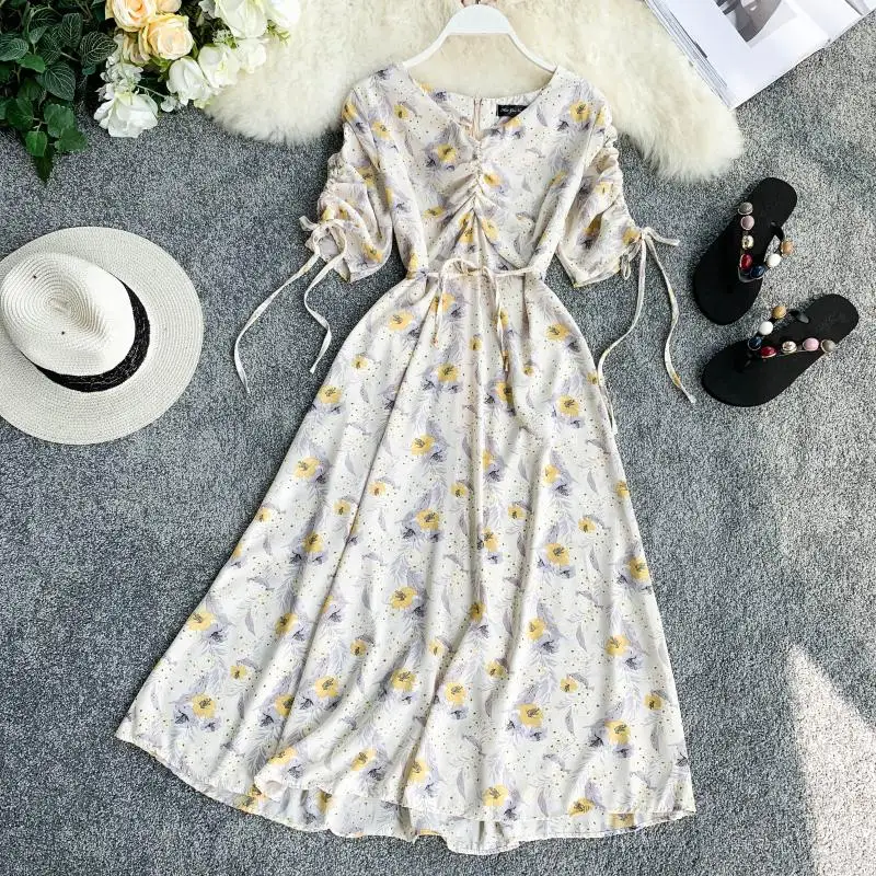 spring 2019 gentle wind restoring ancient ways of printed chiffon long sleeve dress female long Han Fan a-line skirt
spring 2019 gentle wind restoring ancient ways of printed chiffon long sleeve dress female long Han Fan a-line skirt