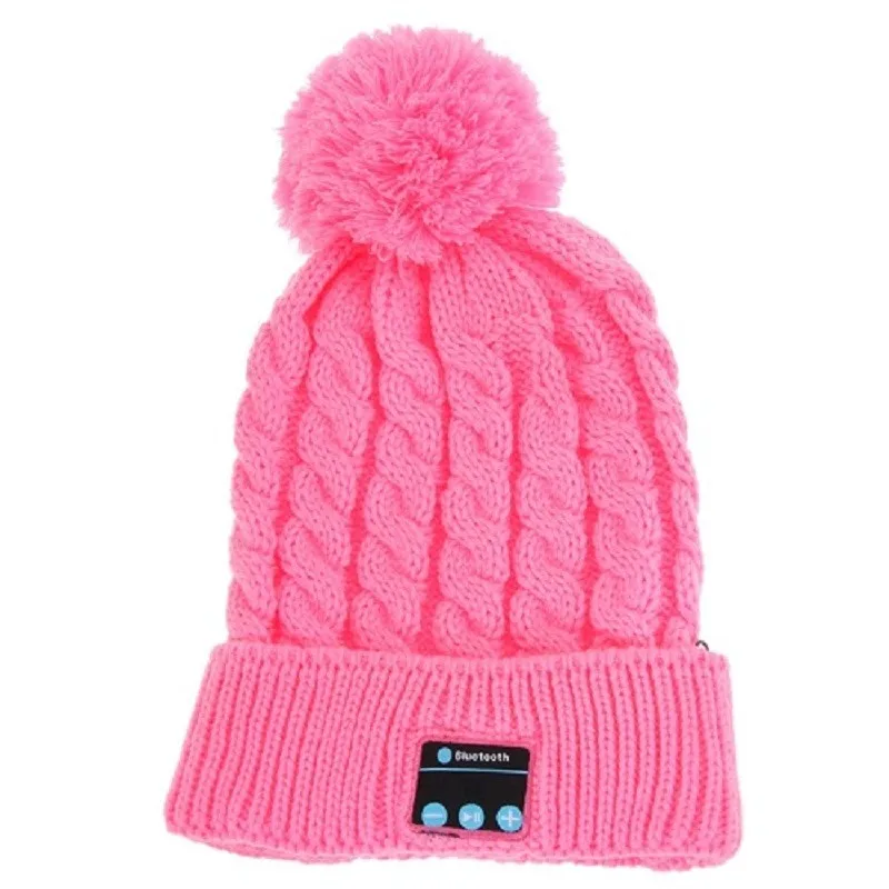 Women Winter Warm Wireless Sport Bluetooth Headset Smart Cap Headphone Speaker Soft Warming Bluetooth Beanie Hat For Smartphone