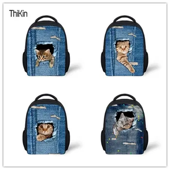 THIKIN School Bags for Kids Girls Denim Cat Printing Schoolbag Backpacks Children Kindergarten Backpack Baby Mini Shoulder Bag
THIKIN School Bags for Kids Girls Denim Cat Printing Schoolbag Backpacks Children Kindergarten Backpack Baby Mini Shoulder Bag