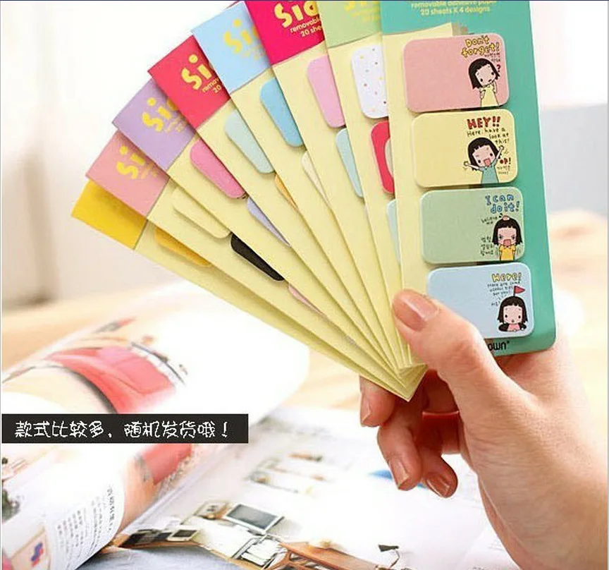 20 pieces mixed color cute girl Mini post creative N times message notes stickers self-adhesive stickers memo pads 5.5*14cm
20 pieces mixed color cute girl Mini post creative N times message notes stickers self-adhesive stickers memo pads 5.5*14cm
