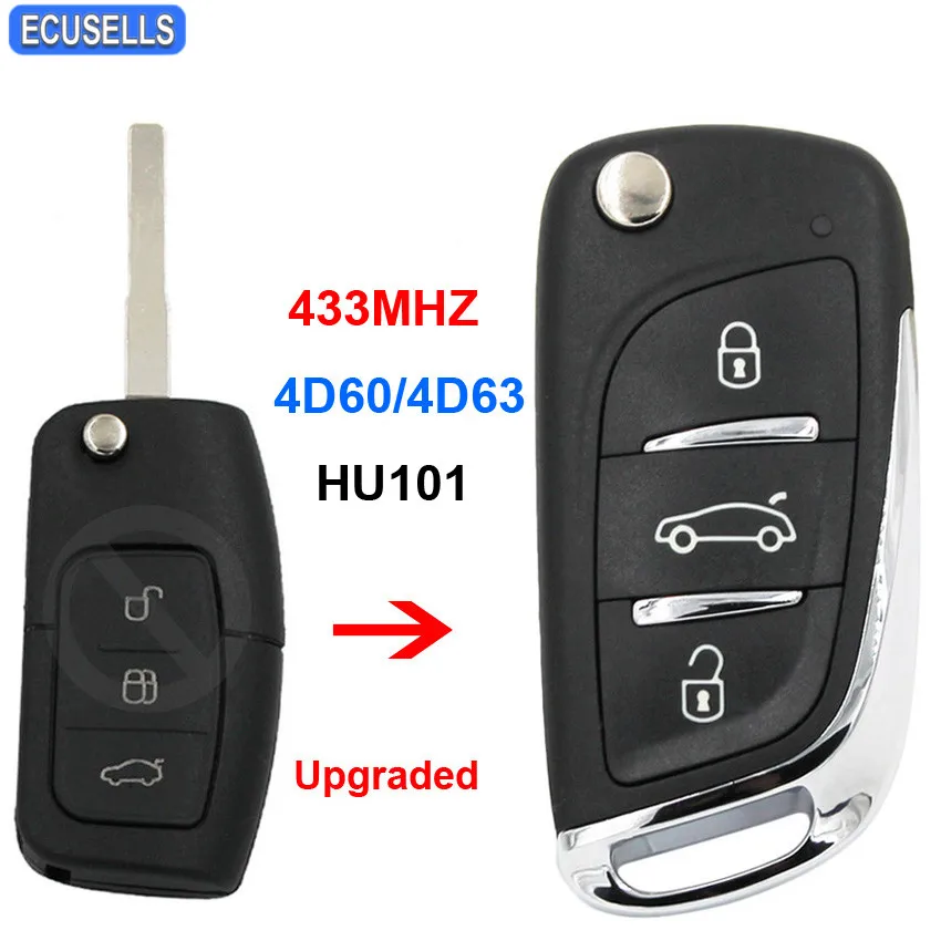 Upgraded DS Style Flip Folding Remote Key 433Mhz 4D60 or 4D63 Chip HU101 Blade for Ford Mondeo Focus Fiesta Galaxy C Max S Max
Upgraded DS Style Flip Folding Remote Key 433Mhz 4D60 or 4D63 Chip HU101 Blade for Ford Mondeo Focus Fiesta Galaxy C Max S Max