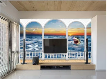 custom 3d photo wallpaper 3D Roman column shark wallpapers for living room photo mural wallpaper Home Decoration
custom 3d photo wallpaper 3D Roman column shark wallpapers for living room photo mural wallpaper Home Decoration