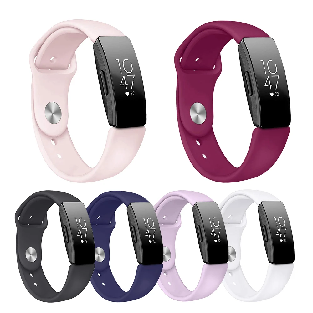 Сменный Силиконовый Браслет для Fitbit Inspire hr ремешок запястья разных цветов