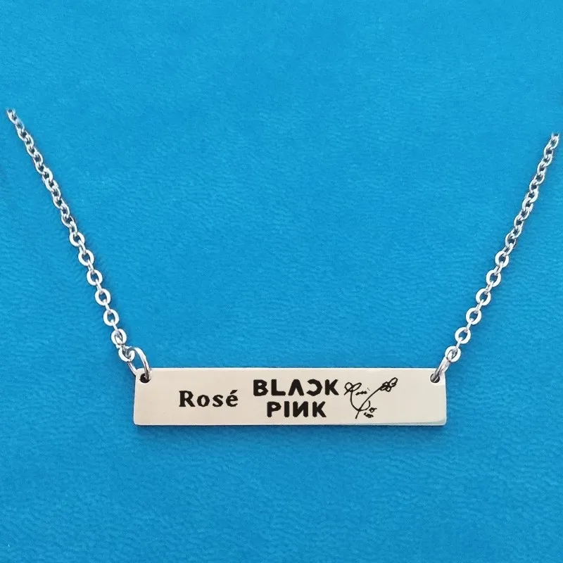 Korean KPOP Team Blackpink Logo Exquisite Pendant Necklace Stainless Steel Jewelry For Women Men Fans Love Name Necklaces
Korean KPOP Team Blackpink Logo Exquisite Pendant Necklace Stainless Steel Jewelry For Women Men Fans Love Name Necklaces