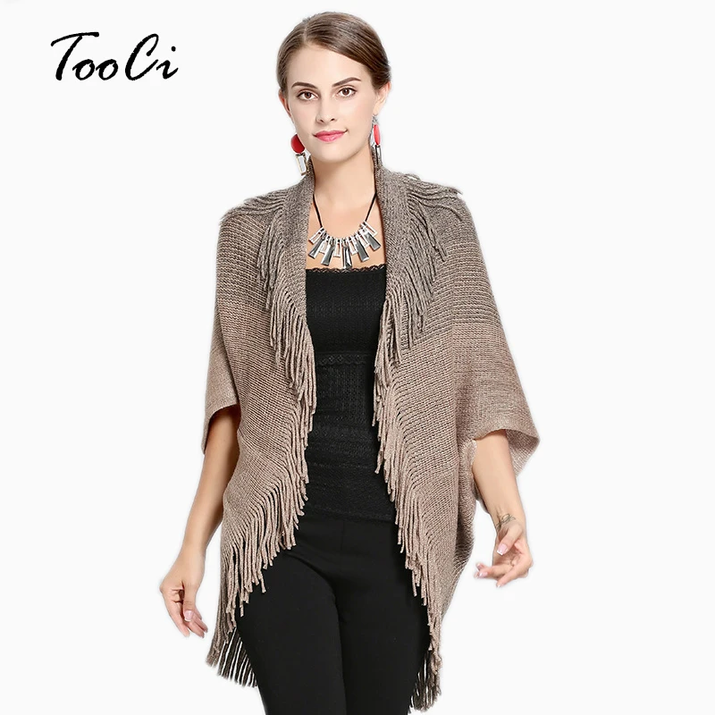 New Autumn Women Poncho Femme Hiver Khaki Cardigan Shawl High Elastic Tassel Knitted Ladies Sweaters Long Cardigan Coat
New Autumn Women Poncho Femme Hiver Khaki Cardigan Shawl High Elastic Tassel Knitted Ladies Sweaters Long Cardigan Coat