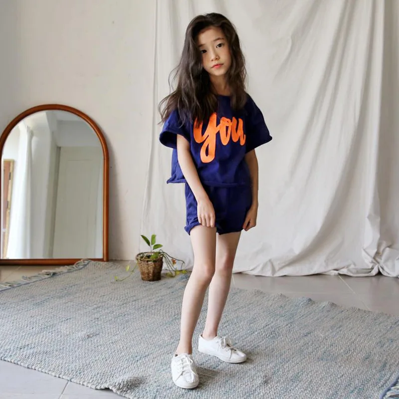 Blue Apricot Comfortable Loose Parent-Child Suits Letter Print 100%Cotton Summer Outfit Kids Girls For 4 6 8 10 12 14year
Blue Apricot Comfortable Loose Parent-Child Suits Letter Print 100%Cotton Summer Outfit Kids Girls For 4 6 8 10 12 14year