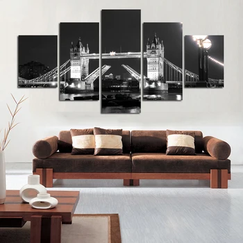 Not Framed 5 Panels Light bridge Road Night City Landscape Painting for Living Room Modern Home Decor Wall Art Canvas Prints
Not Framed 5 Panels Light bridge Road Night City Landscape Painting for Living Room Modern Home Decor Wall Art Canvas Prints