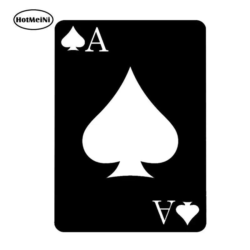 Фото HotMeiNi 10cm*14cm Art Spades Gambling Poker Ace Icon Card Cartoon Vinyl Car Sticker Black/Silver | Автомобили и мотоциклы