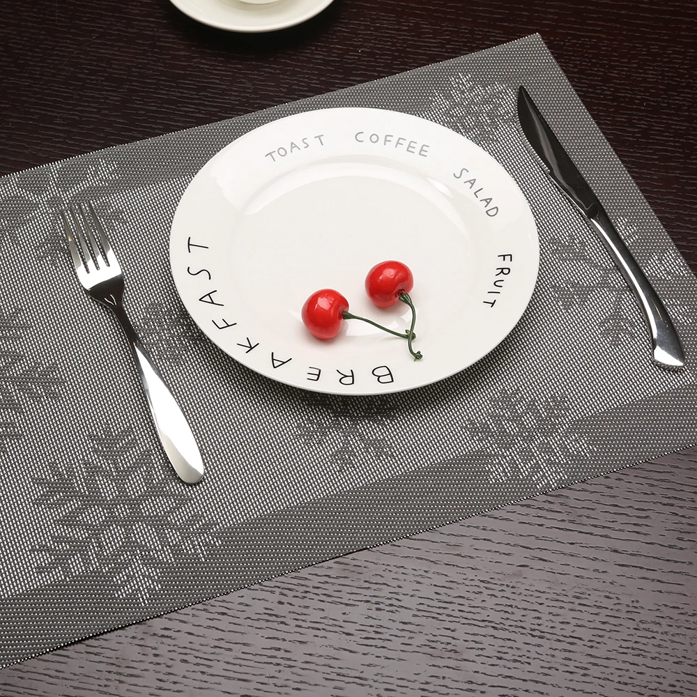 2pcs/Lot Gray Snowflake Placemat PVC Rectangle Mat Heat Insulation Tableware Drawer Kitchen Dinning Bowl Dish Pad Table Mats
2pcs/Lot Gray Snowflake Placemat PVC Rectangle Mat Heat Insulation Tableware Drawer Kitchen Dinning Bowl Dish Pad Table Mats