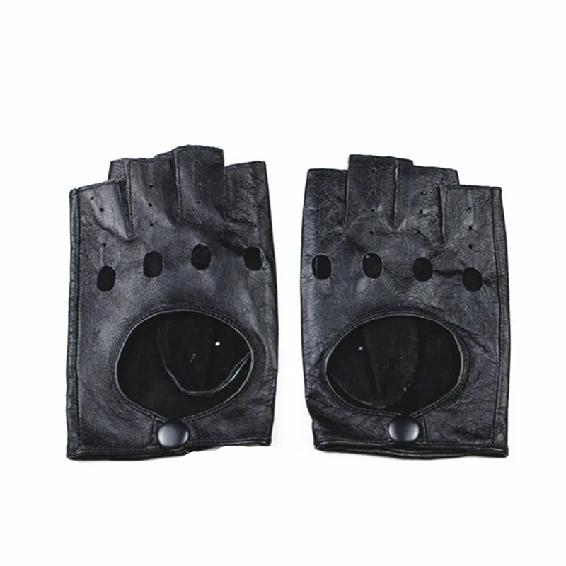Fingerless gloves Half-finger Leather mittens Spring And Autumn Fashion Hollow Button Style Riding Sports Driving
Fingerless gloves Half-finger Leather mittens Spring And Autumn Fashion Hollow Button Style Riding Sports Driving