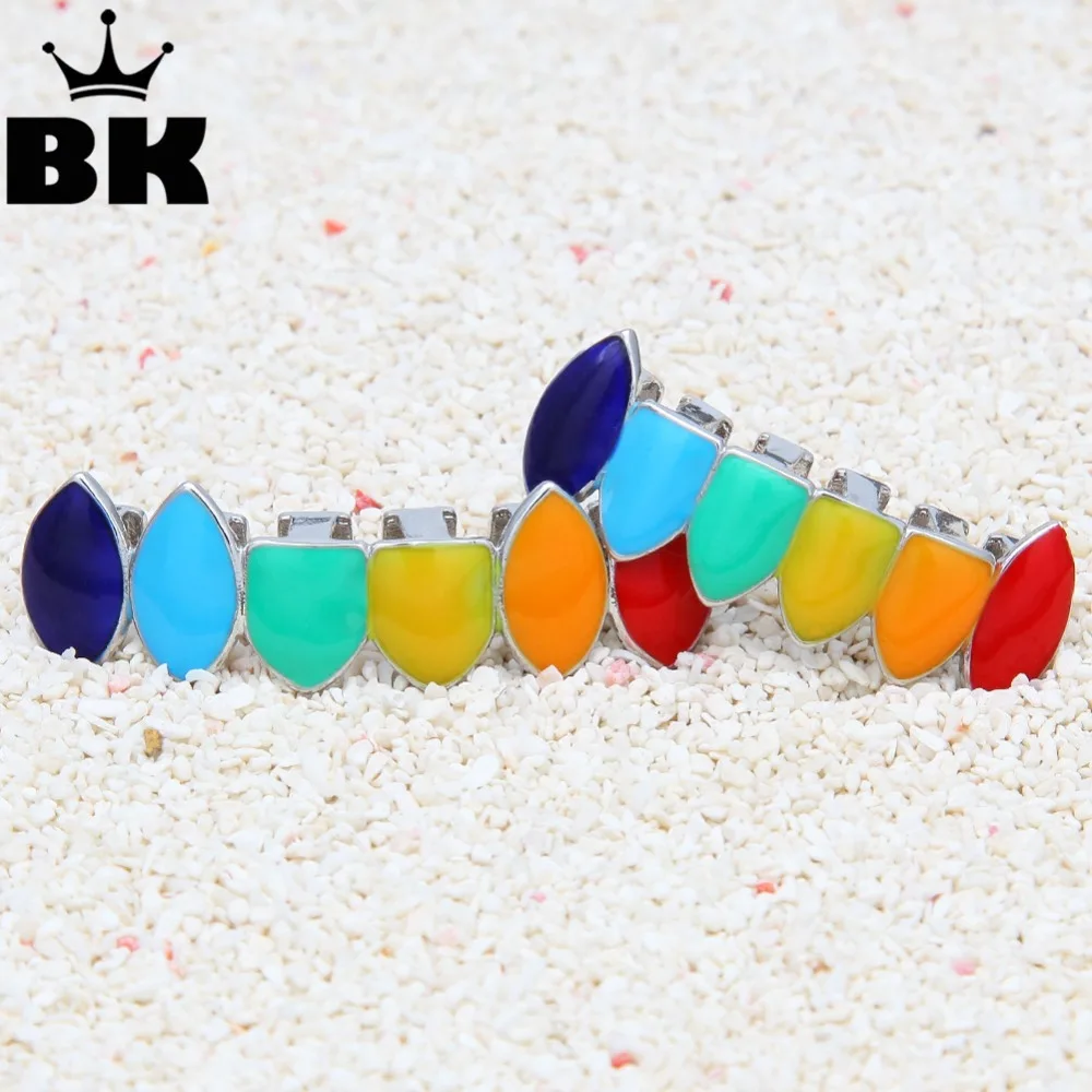THE BLING KING Multi-Color Hip Hop Teeth Cubic Zirconia Top & Bottom Grills Clown Fang Grill Set
THE BLING KING Multi-Color Hip Hop Teeth Cubic Zirconia Top & Bottom Grills Clown Fang Grill Set