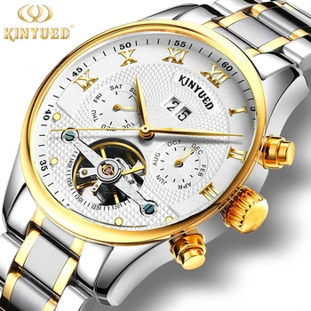 KINYUED Mens Watches Luxury Brand Automatic Mechanical Watch Wrist Tourbillon Golden Watches Men Automatic Clock male Watches
KINYUED Mens Watches Luxury Brand Automatic Mechanical Watch Wrist Tourbillon Golden Watches Men Automatic Clock male Watches