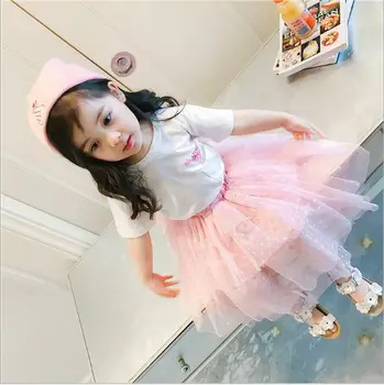 2018 Baby Girl Summer Clothing Set Cartoon T shirt+Dot Cake Skirts Girls Kids Fashion 2pcs Princess Birthday Suits
2018 Baby Girl Summer Clothing Set Cartoon T shirt+Dot Cake Skirts Girls Kids Fashion 2pcs Princess Birthday Suits