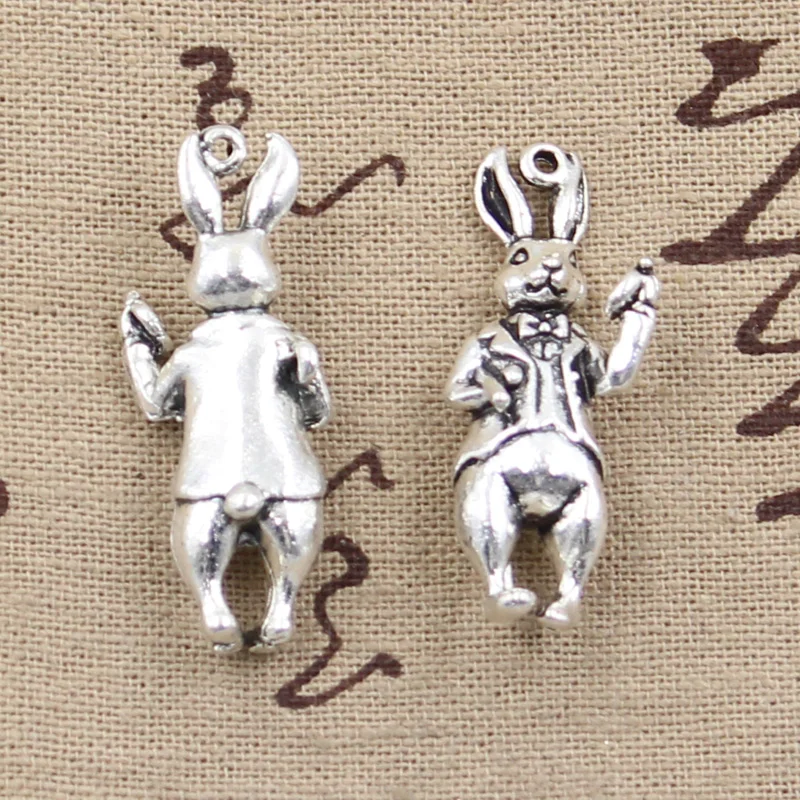 3pcs Charms 3D Stereo Rabbit 36x15mm Antique Pendant fit,Vintage Tibetan Bronze Silver color,DIY For Handmade Jewelry
3pcs Charms 3D Stereo Rabbit 36x15mm Antique Pendant fit,Vintage Tibetan Bronze Silver color,DIY For Handmade Jewelry