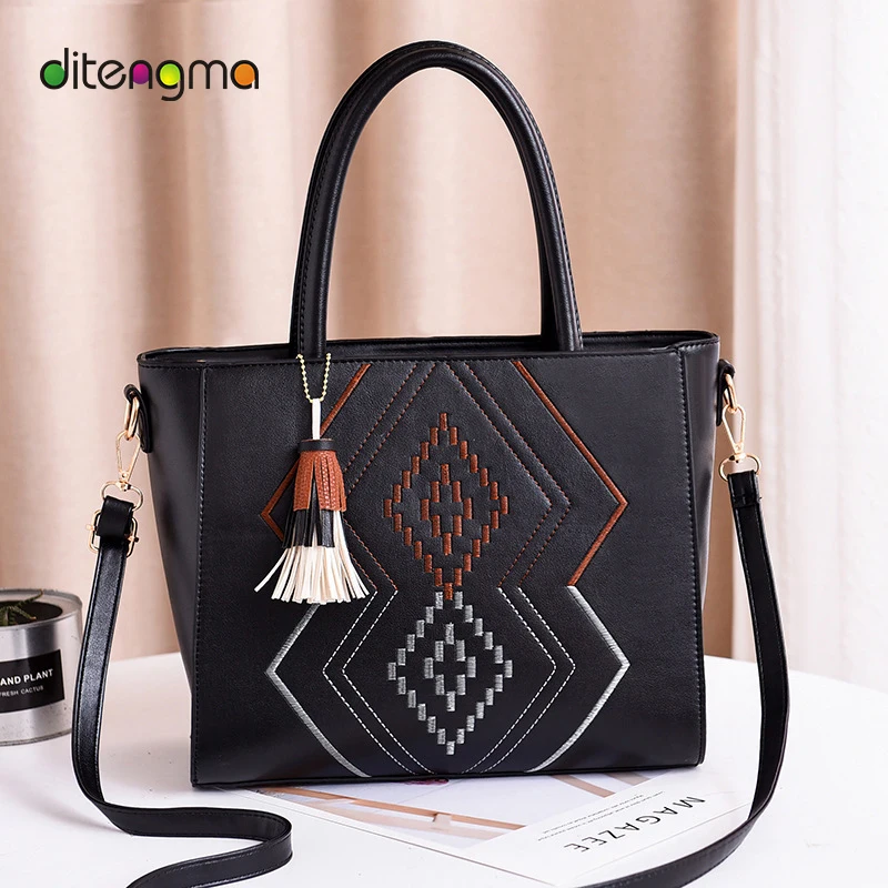 Female Bag Embroidery Handbags New Design Fashion Large Capacity Totes Ladies Joker Casual Tassel Leather Shoulder Shopping Bags
Female Bag Embroidery Handbags New Design Fashion Large Capacity Totes Ladies Joker Casual Tassel Leather Shoulder Shopping Bags