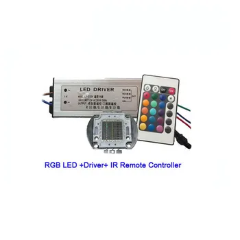 1X high power integrated RGB LED 10w 30w 50w 60w with driver and IR Remote Controller free shipping
1X high power integrated RGB LED 10w 30w 50w 60w with driver and IR Remote Controller free shipping
