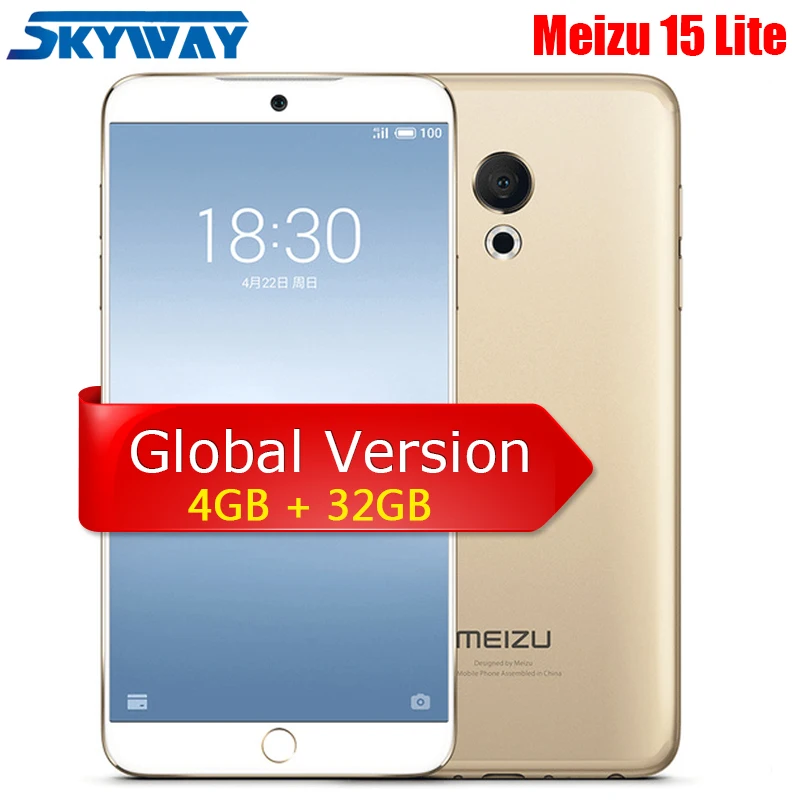 Global Version MEIZU 15 Lite M15 4G LTE Mobile Phone 4GB 32GB Snapdragon 626 Octa Core 5.46inch 1080x1920p Dual SIM 20M
Global Version MEIZU 15 Lite M15 4G LTE Mobile Phone 4GB 32GB Snapdragon 626 Octa Core 5.46inch 1080x1920p Dual SIM 20M