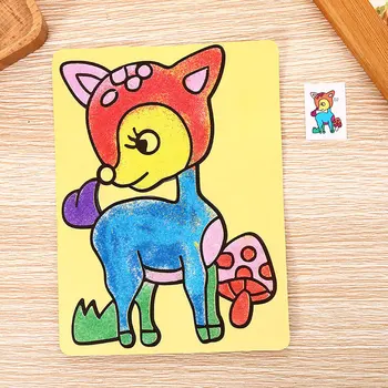 BLUEBEE 10PCS/LOT 20X15CM Children Drawing Sand Painting