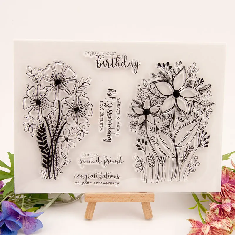 KSCRAFT Large bouquet Transparent Clear Silicone Stamps for DIY Scrapbooking/Card Making/Kids Crafts Fun Decoration Supplies
KSCRAFT Large bouquet Transparent Clear Silicone Stamps for DIY Scrapbooking/Card Making/Kids Crafts Fun Decoration Supplies