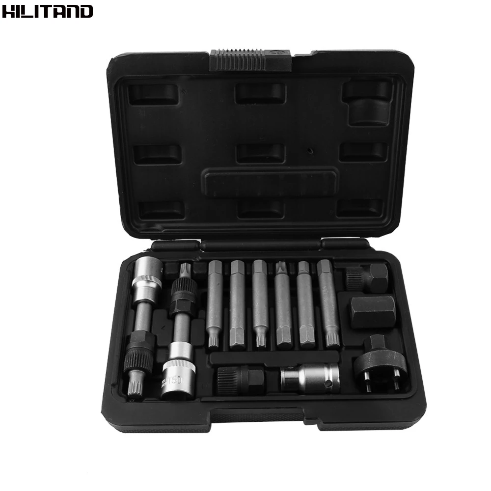 13pcs/set Alternator Freewheel Pulley Removal Socket Bits Set Garage Service Tools Kit Car Repairing Tools
13pcs/set Alternator Freewheel Pulley Removal Socket Bits Set Garage Service Tools Kit Car Repairing Tools