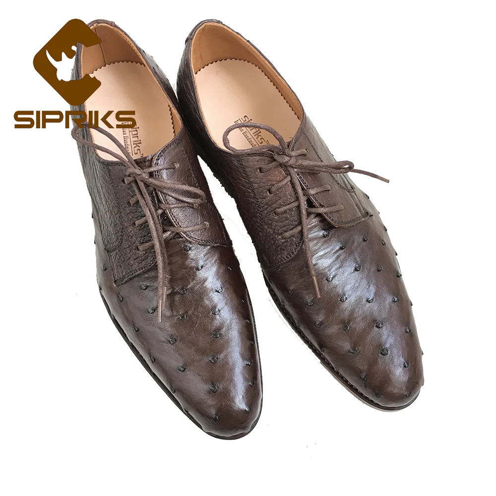 Sipriks Black Ostrich Skin Men's Suit Shoes Bespoke Goodyear Welted Dress Shoe Elegant Brown Hipster Boss Formal Derby Wedding
Sipriks Black Ostrich Skin Men's Suit Shoes Bespoke Goodyear Welted Dress Shoe Elegant Brown Hipster Boss Formal Derby Wedding