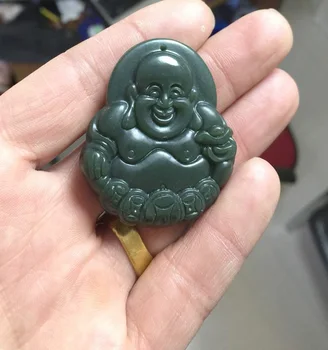 Xinjiang Hetian jade Buddha Pendant Pendant Maitreya jade jade pendant smiling Buddha Hand Carved Jade Buddha Pendant / AAAAA 
Xinjiang Hetian jade Buddha Pendant Pendant Maitreya jade jade pendant smiling Buddha Hand Carved Jade Buddha Pendant / AAAAA
