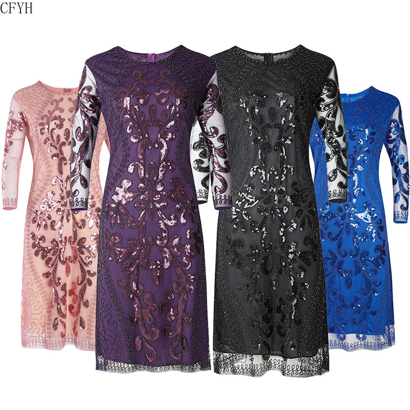 1920s Party Elegant Long Pencil Dresses Vintage Lady Women Tight Retro Sequins Embroidery Mesh Vintage Maxi Dress Plus Size XXXL
1920s Party Elegant Long Pencil Dresses Vintage Lady Women Tight Retro Sequins Embroidery Mesh Vintage Maxi Dress Plus Size XXXL