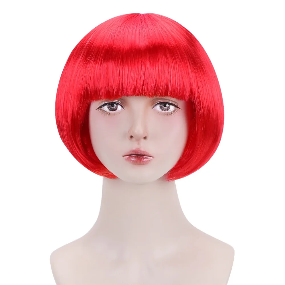Short Bob Wig Synthetic Hair Bangs Red Party Wig for Women Costume Anime Cosplay Wig 10'' Heat Resistant Fiber 9 Colors SD5918Y
Short Bob Wig Synthetic Hair Bangs Red Party Wig for Women Costume Anime Cosplay Wig 10'' Heat Resistant Fiber 9 Colors SD5918Y
