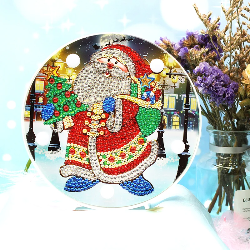 DIY Diamond Embroidery Christmas Santa Man Led Night Mini Light On Table Round Diamond Full Drill Christmas Gift For Friends
DIY Diamond Embroidery Christmas Santa Man Led Night Mini Light On Table Round Diamond Full Drill Christmas Gift For Friends