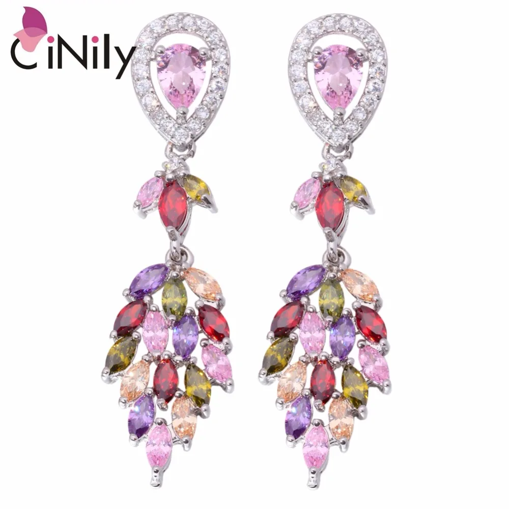 CiNily Multigem Cubic Zirconia Silver Plated Wholesale Hot Sell Fashion for Women Jewelry Stud Earrings 2" PFH6140
CiNily Multigem Cubic Zirconia Silver Plated Wholesale Hot Sell Fashion for Women Jewelry Stud Earrings 2" PFH6140