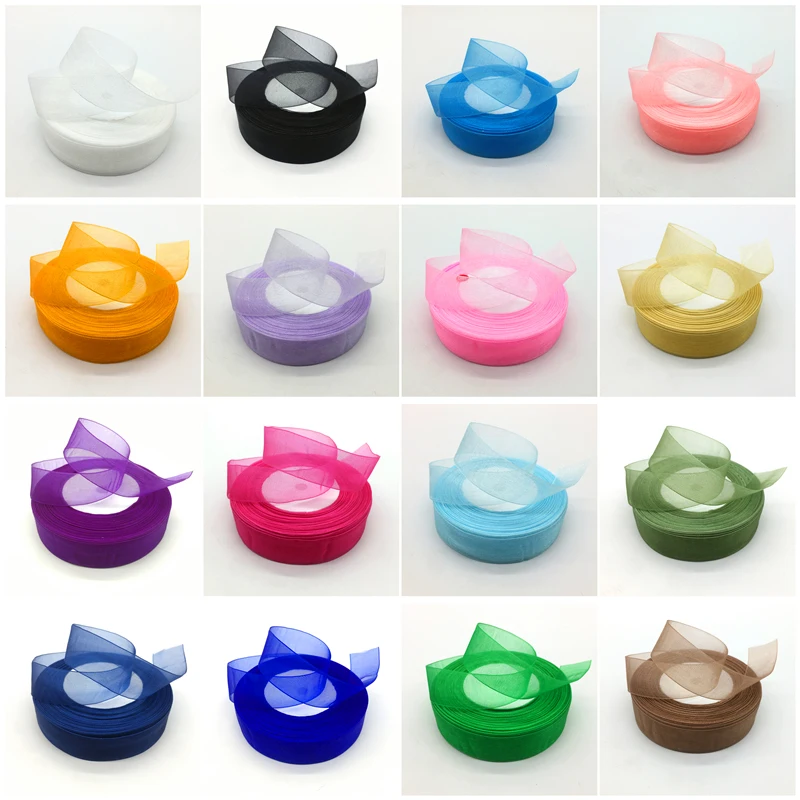 5 Yards 1" 25mm Ribbon Wedding Party Decoration Organza Ribbon Gift Wrapping Hair Bows DIY Christmas Ribbon Pure Color
5 Yards 1" 25mm Ribbon Wedding Party Decoration Organza Ribbon Gift Wrapping Hair Bows DIY Christmas Ribbon Pure Color