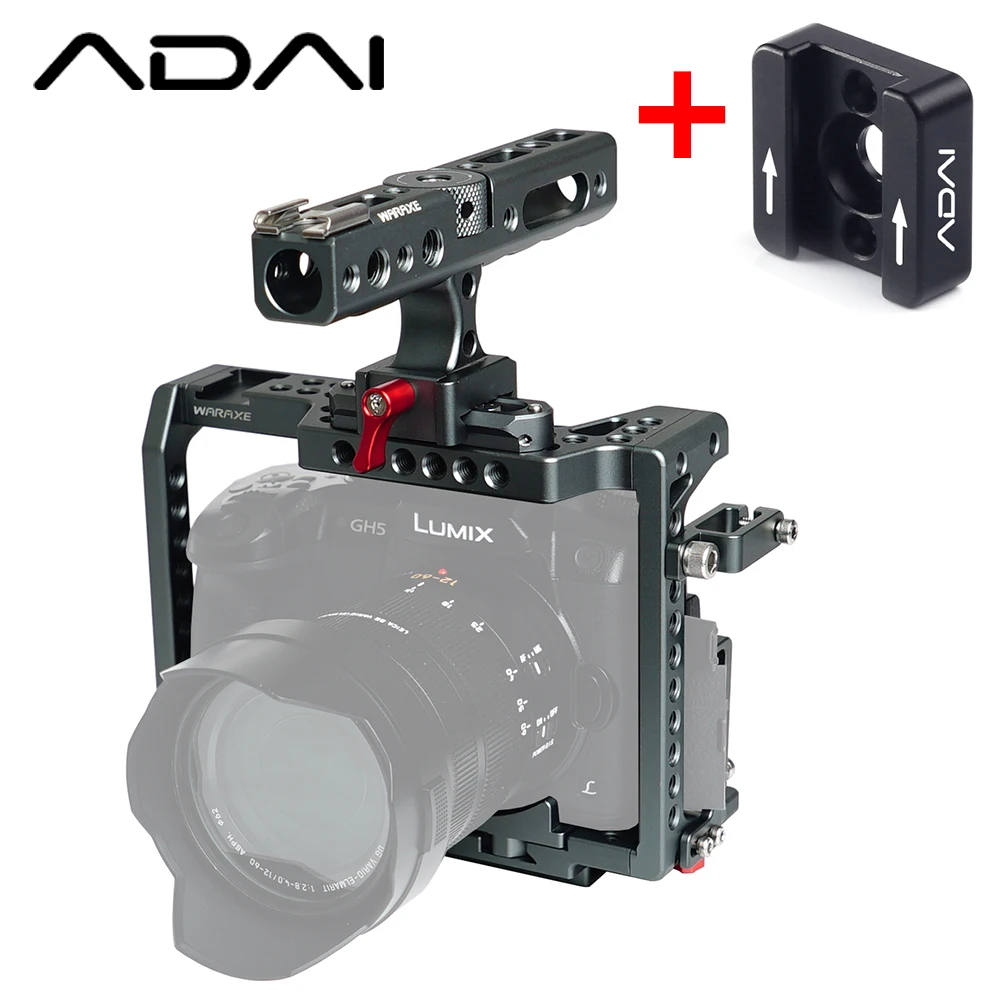 WARAXE DSLR Camera Cage with Quick Release NATO Handle for Sony A7II /A7SII /A7MII /A7RII /A72 Camera Extension Kit-2851
WARAXE DSLR Camera Cage with Quick Release NATO Handle for Sony A7II /A7SII /A7MII /A7RII /A72 Camera Extension Kit-2851