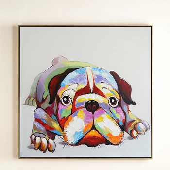 100% Hand Painted Colorful Cartoon Dog Art Painting On Canvas Wall Art Wall Adornment Pictures Painting For Live Room Home Decor
100% Hand Painted Colorful Cartoon Dog Art Painting On Canvas Wall Art Wall Adornment Pictures Painting For Live Room Home Decor