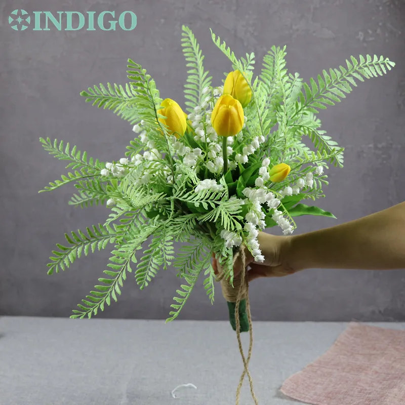 INDIGO Exclusive Sales Nature Flower Bouquet Bride Convallaria Tulip Wedding Arrangement Artificial Flower Event Free Shipping
INDIGO Exclusive Sales Nature Flower Bouquet Bride Convallaria Tulip Wedding Arrangement Artificial Flower Event Free Shipping
