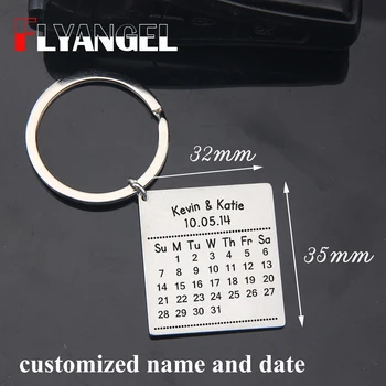 FLYANGEL Customized Engraved Date And Name Calendar Key Chain Couples Anniversary Keyring Car Key Tag personalized Lover Gifts
FLYANGEL Customized Engraved Date And Name Calendar Key Chain Couples Anniversary Keyring Car Key Tag personalized Lover Gifts