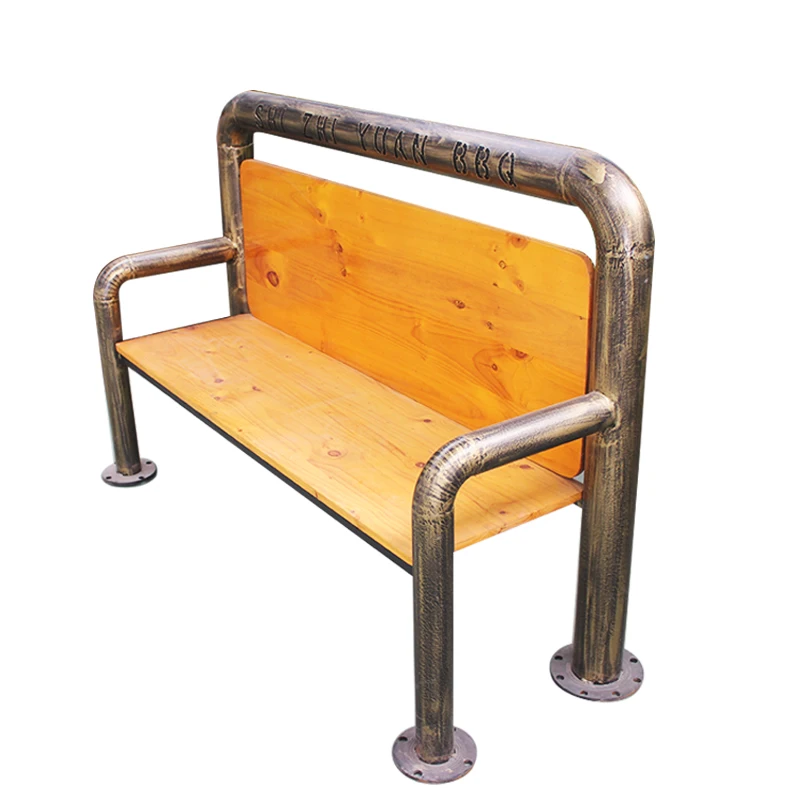 high quality imitation copper round tube leg solid wood surface chair rejecting deformation trademark design commercial bbq shop
high quality imitation copper round tube leg solid wood surface chair rejecting deformation trademark design commercial bbq shop