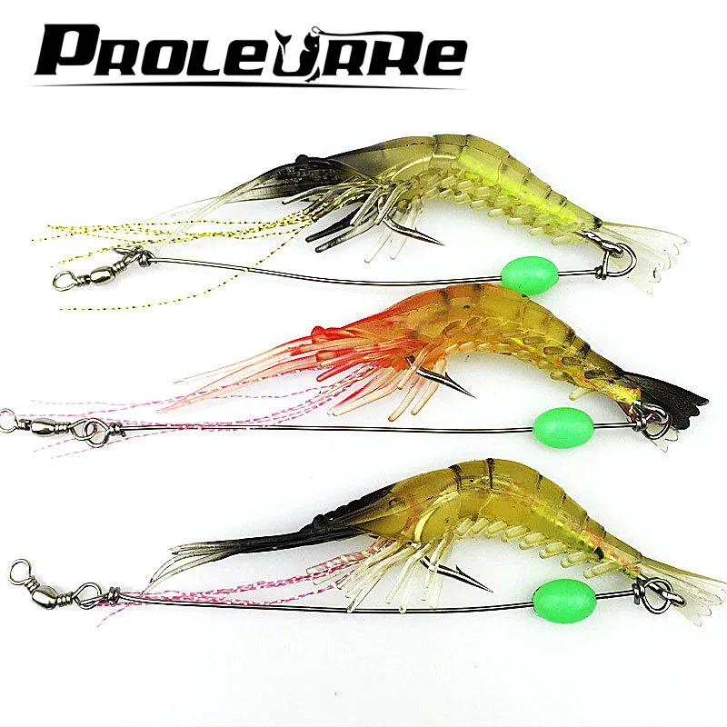 1Pcs 9cm 6g Soft Lure Shrimp Fishing Artificial Bait With Glow Hook Swivels Anzois Para Pesca Sabiki Rigs Fishing Lure YR-248
1Pcs 9cm 6g Soft Lure Shrimp Fishing Artificial Bait With Glow Hook Swivels Anzois Para Pesca Sabiki Rigs Fishing Lure YR-248