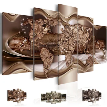 Abstract Canvas Art Painting 5 Pieces Nordic Style World Map Gold Decoration Wall Art Picture Living Room Home Decor
Abstract Canvas Art Painting 5 Pieces Nordic Style World Map Gold Decoration Wall Art Picture Living Room Home Decor