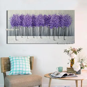 Hand painted Purple Flower oil painting Abstract European style landscape oil painting Wall Picture tree Oil Painting on Canvas
Hand painted Purple Flower oil painting Abstract European style landscape oil painting Wall Picture tree Oil Painting on Canvas