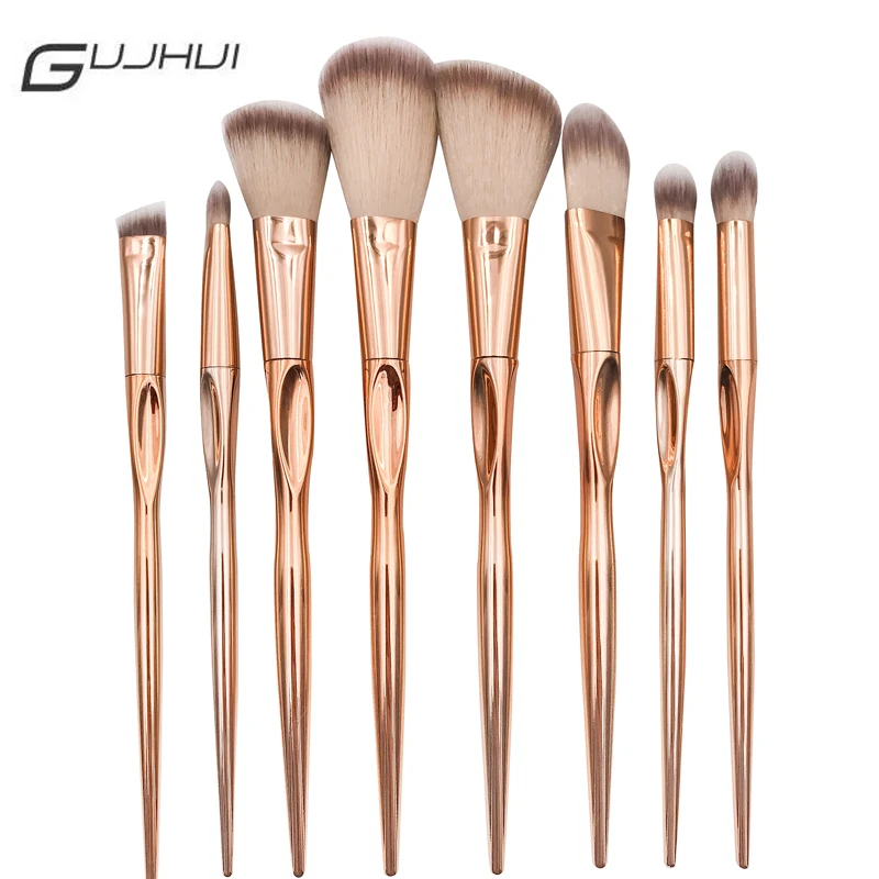 GUJHUI Pro 8pcs Metal Makeup Brush Set Eyebrow Eyeliner Blush Blending Contour Foundation Cosmetic Beauty Make Up Brush Tool
GUJHUI Pro 8pcs Metal Makeup Brush Set Eyebrow Eyeliner Blush Blending Contour Foundation Cosmetic Beauty Make Up Brush Tool