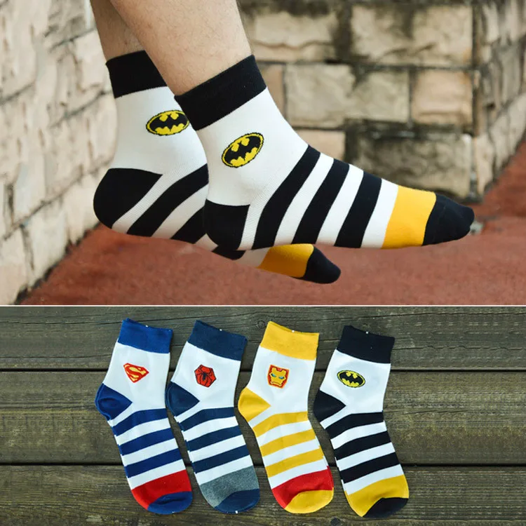 Cartoon Socks Autumn-winter Casual Women Cool Socks Superman Spiderman Striped Socks forFamale Free Size
Cartoon Socks Autumn-winter Casual Women Cool Socks Superman Spiderman Striped Socks forFamale Free Size