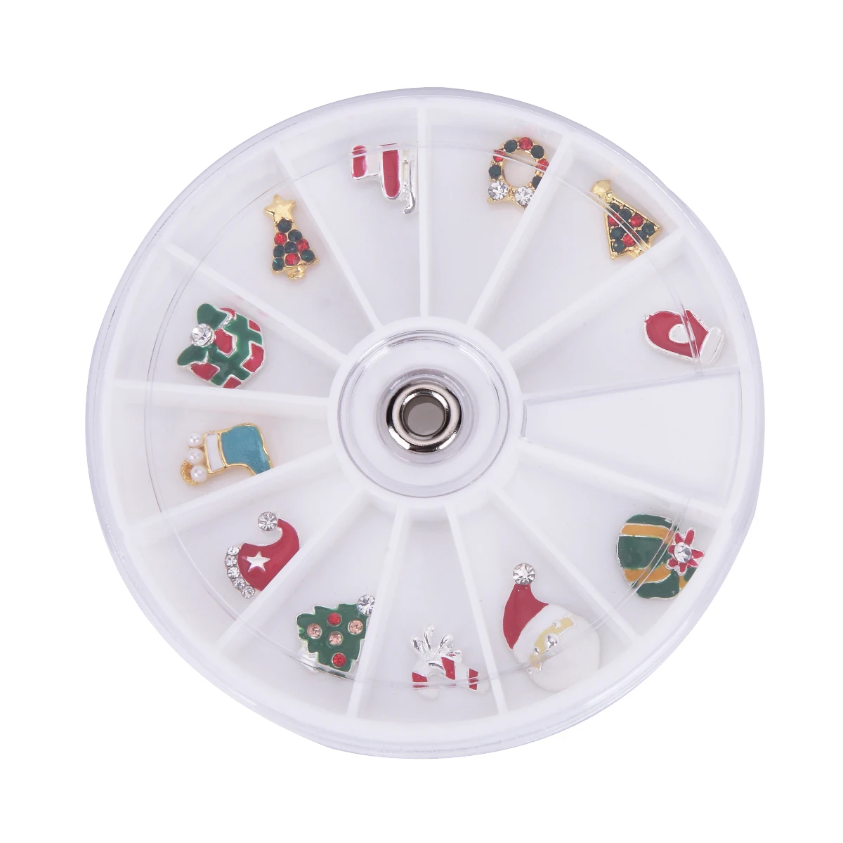 Monja 15mm Nail Art Metal 3D Christmas Tree Snowman Gift Hollow Flakes Xmas Designs Decoration Accessories Wheel
Monja 15mm Nail Art Metal 3D Christmas Tree Snowman Gift Hollow Flakes Xmas Designs Decoration Accessories Wheel