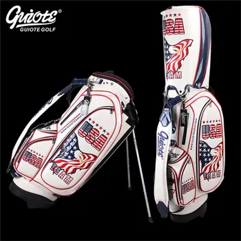 UAS Eagle Golf Stand Bag PU Leather Golf Carry Bag With Rainhood Embroidery Design 8-way 9" Size For Men Women
UAS Eagle Golf Stand Bag PU Leather Golf Carry Bag With Rainhood Embroidery Design 8-way 9" Size For Men Women