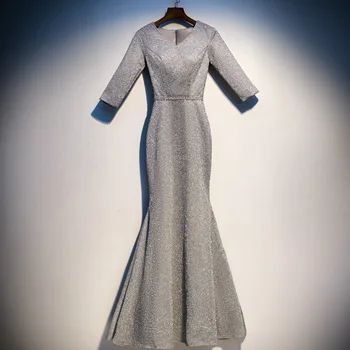 2019 Special Occasion dress women elegant Prom dress party formal evening dress grey Mermaid Princess evening dresses ES2522
2019 Special Occasion dress women elegant Prom dress party formal evening dress grey Mermaid Princess evening dresses ES2522